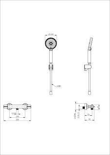 Смеситель для душа Wonzon & Woghand INN 5 WW-B2063-A-MW с термостатом белый матовый